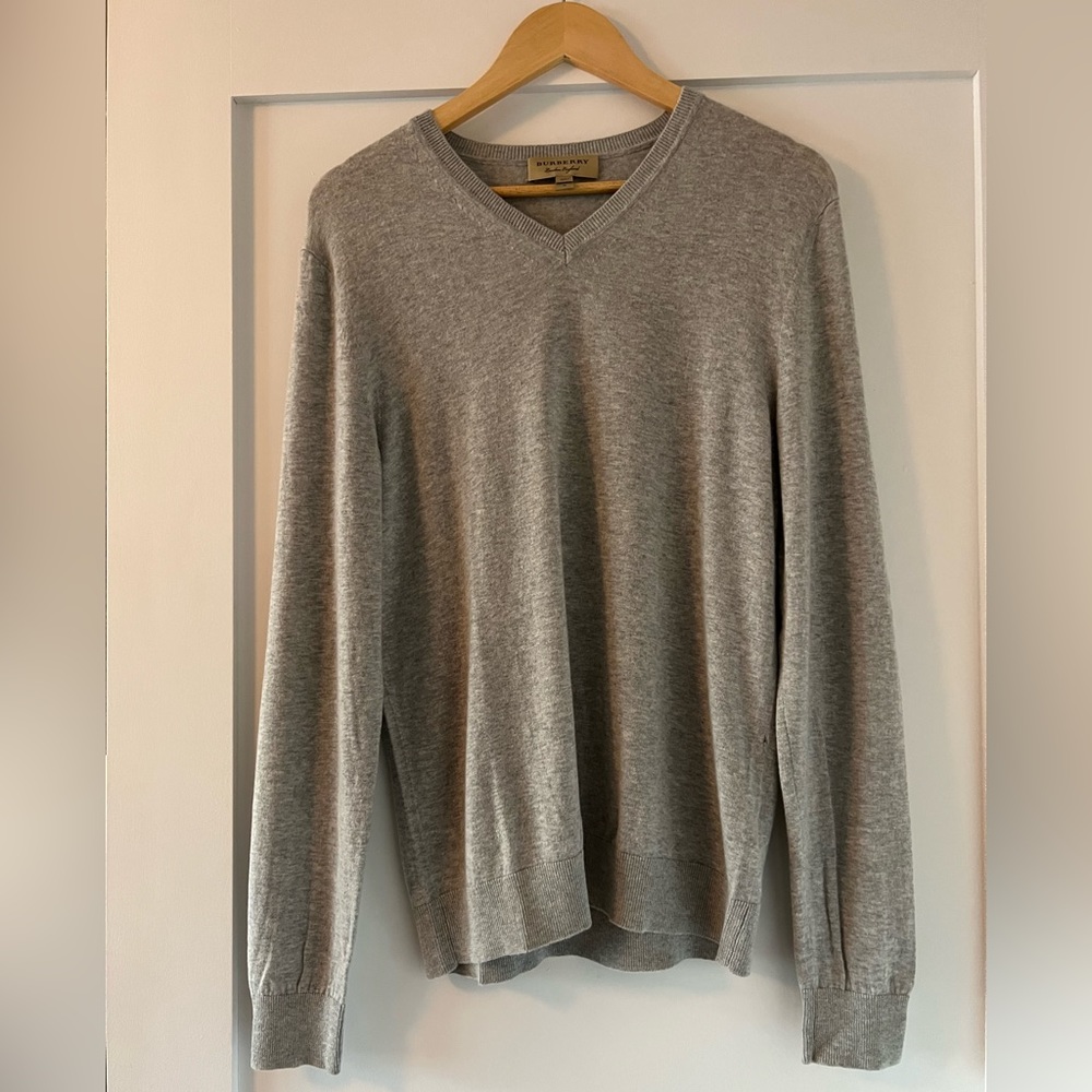 Burberry Elbow Patch V-neck Sweater